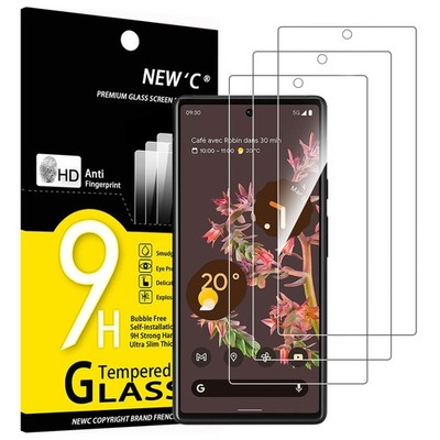 NEW'C 3 Pack Designed for Google Pixel 6 Screen 6 - 6.4 inches, Transparent