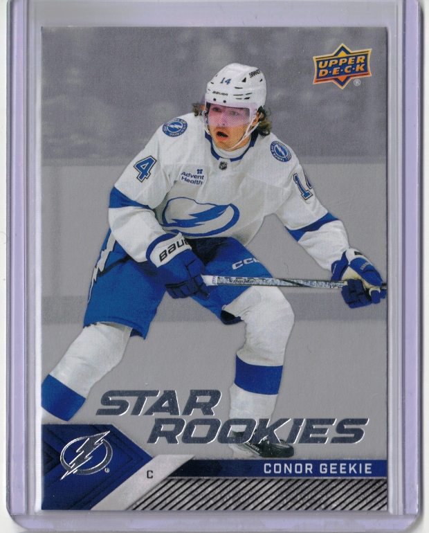CONOR GEEKIE 2025 Upper Deck Star Rookies Rookie Lightning Card #19