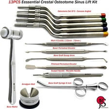 Implant Sinus Lift Osteotome Bone Grafting Syringe Graft Scoop Curette Mallet