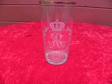 Original  Reservisten Glas mit Krone ( Schrift : 1 Sächs.- Grenadier Tag )