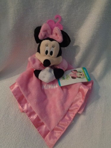 Minnie Mouse Pink Security Blanket Rattle Disney Baby Just Play plush Rattle NEW - Picture 2 of 11