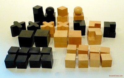 BAUHAUS CHESS MEN - CLASSIC MODERN ART DESIGN 20th CENTURY SET  (808)