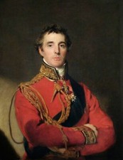 Oil painting man portrait in red cloth Arthur-Wellesley-Thomas-Lawrence canvas