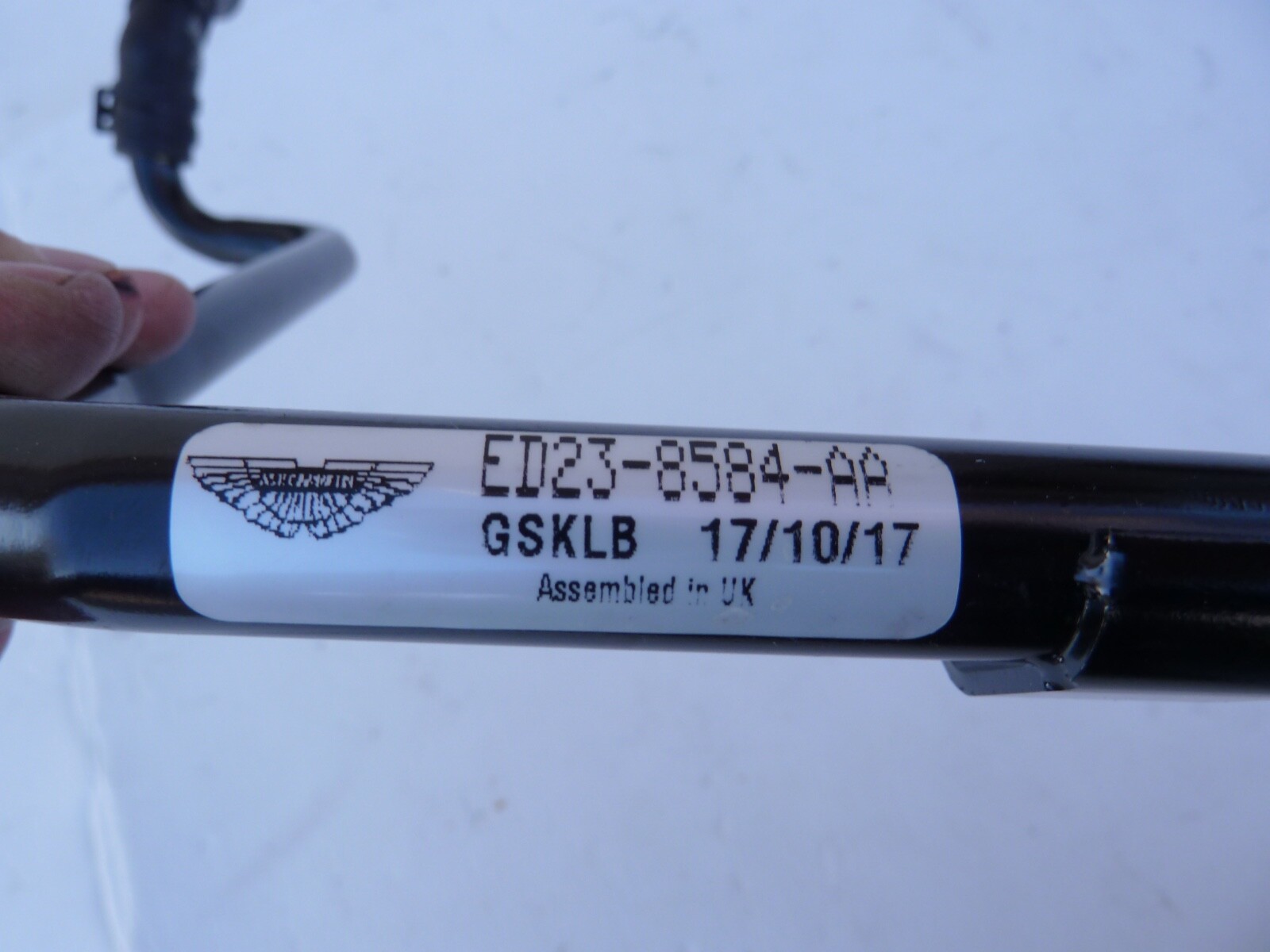 2013-18 ASTON MARTIN V12 Coolant reservoir Thermo Upper pipe hose heater feed