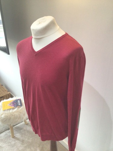 Donato Liguori Cotton v neck jumper Green Large Made in Italy - Picture 8 of 8