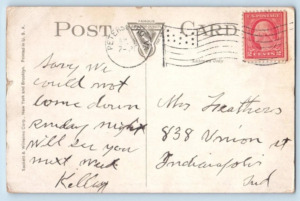 Petersburg Virginia Postcard Firing Advancing Squads Camp Lee Exterior View 1918 - Image 2 of 2