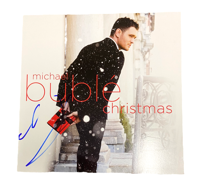 MICHAEL BUBLE SIGNED AUTOGRAPH CHRISTMAS ALBUM VINYL LP BAS BECKETT COA