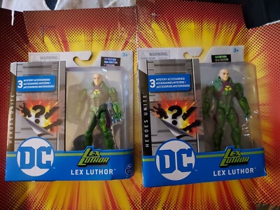 Spin Master 1st Edition Luthor Figures, lot of 2. 3.75 inch, heroes unite.