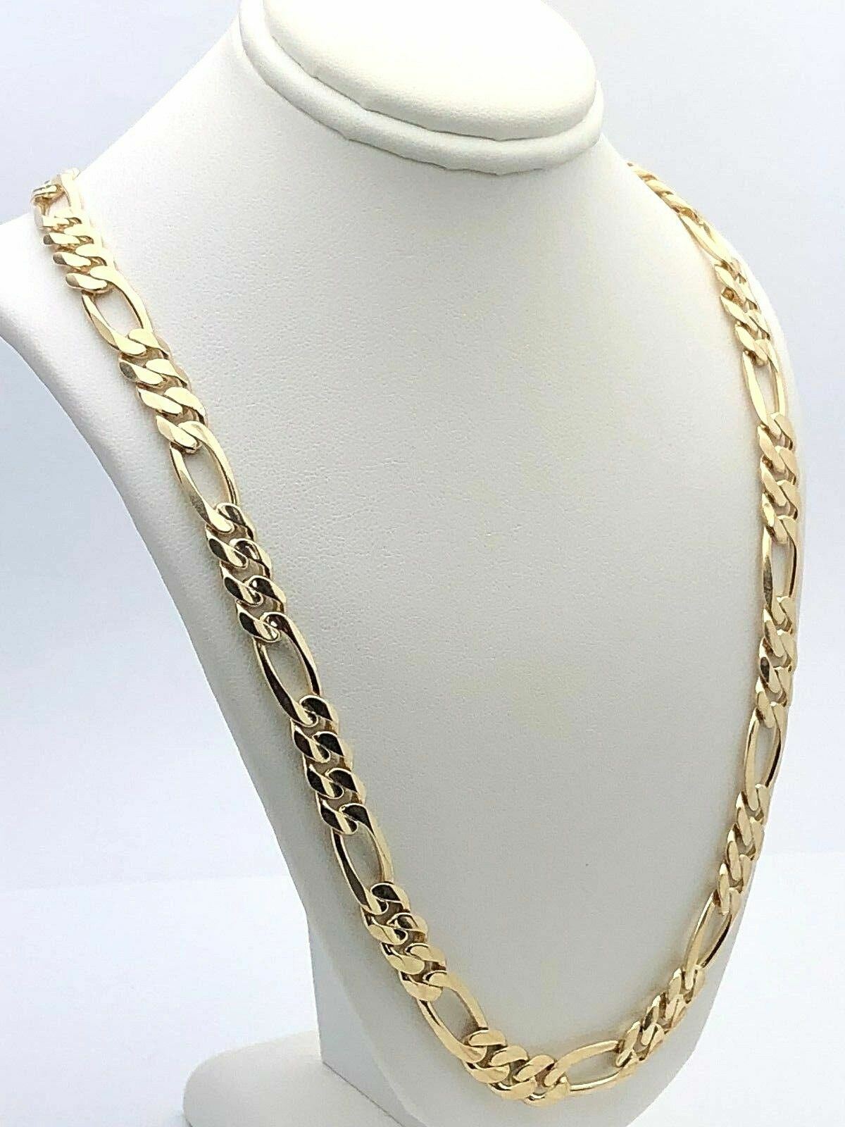 Men s 14k Yellow Gold Solid Figaro Necklace Link Chain 24 7 75mm 62 4