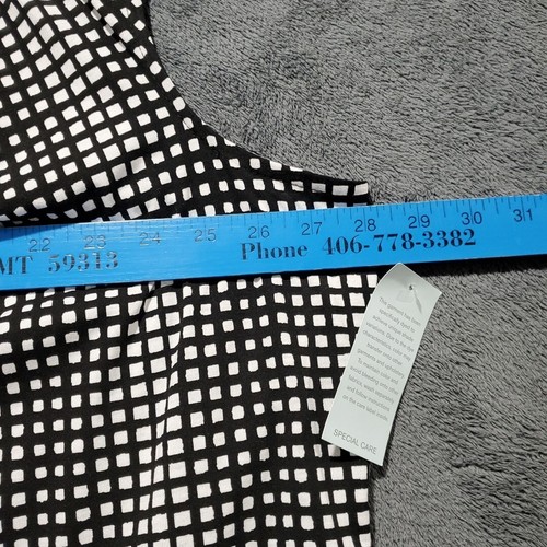 Lane Bryant Blouse Women's PlusSize 26/28 Black White Geometric Print Sleeveless - Picture 8 of 10
