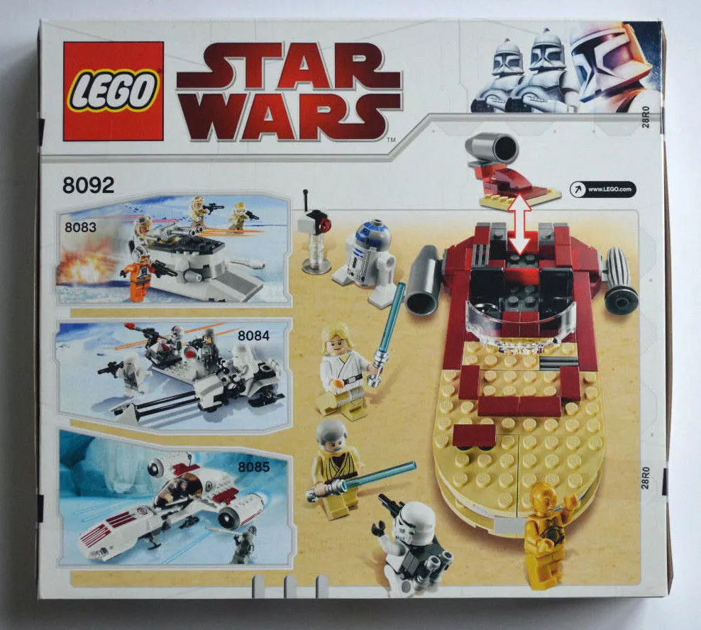LEGO Luke s Landspeeder Star Wars 8092 R2 D2 C 3PO Obi Wan Luke