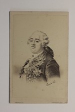Louis XVI Photo d’après gravure France Cdv Jacotin Paris n51 Vintage Albumine 