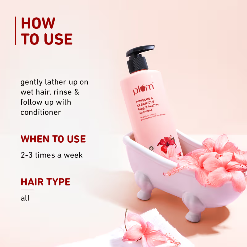 Plum Hibiscus & Ceramides Shampoo For Long, Healthy Hair (250ml) fs eBay