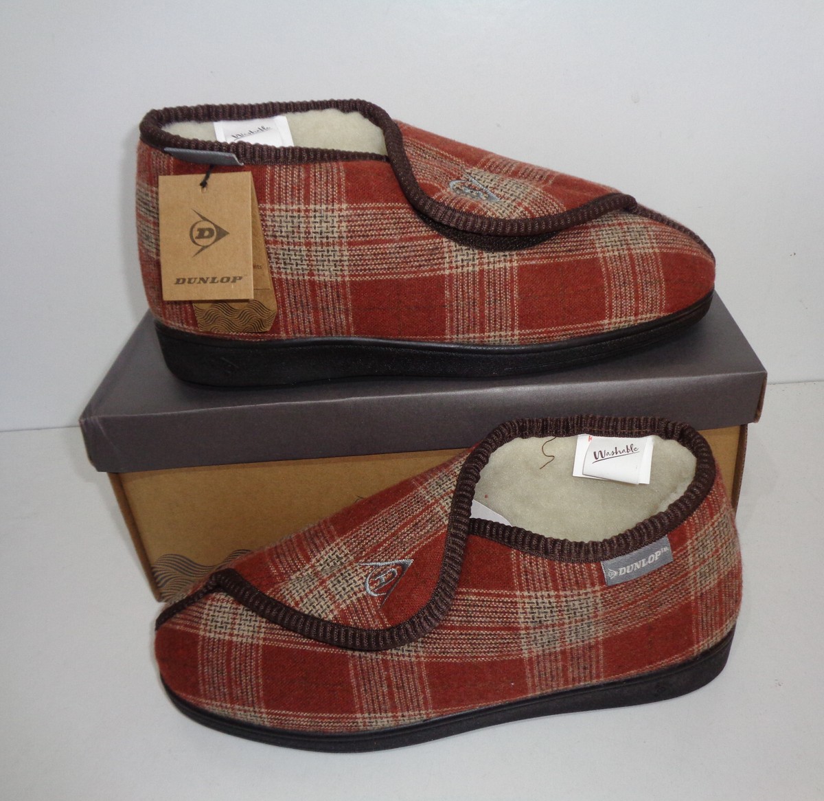 Dunlop Mens Slippers Orthopaedic Wide Fit Memory Foam New Shoes UK