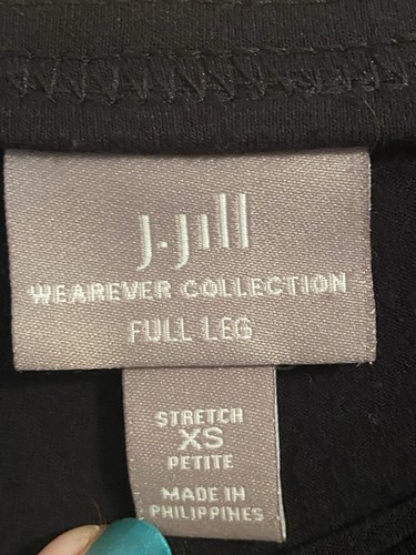 *5 PAiRS* J. Jill Wearever Pantaloni Elasticizzati PULL ON Grigio Nero Gamba Larga Crop - Foto 3 di 14