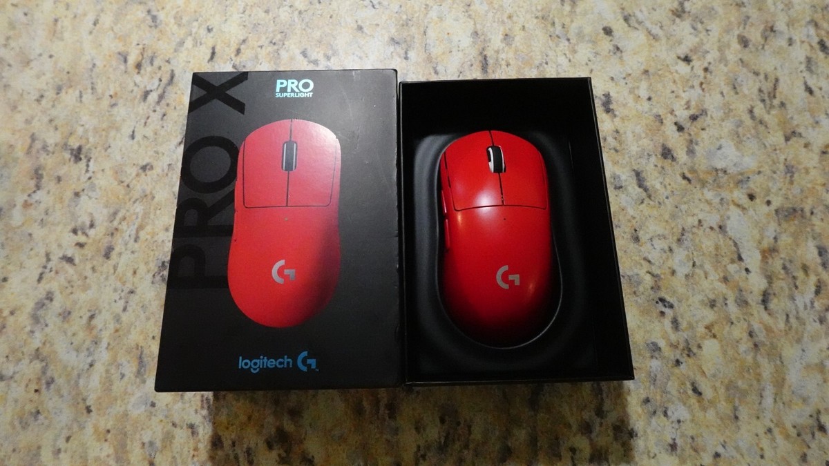 Logitech PRO X SUPERLIGHT Wireless Gaming Mouse - Red (910