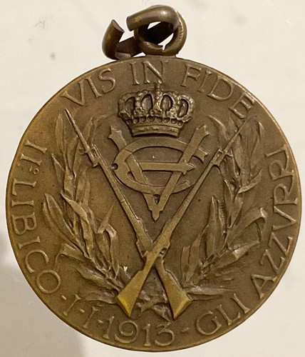 TRUPPE COLONIALI II° BTG. LIBICO GLI AZZURRI 1913 MEDAGLIA CAMPAGNE D’AFRICA - Picture 4 of 6