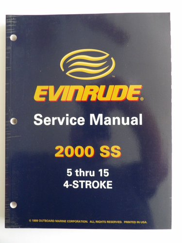 2000 Evinrude SS 5 THRU 15 4 STROKE Service Repair Shop Manual OEM 787060