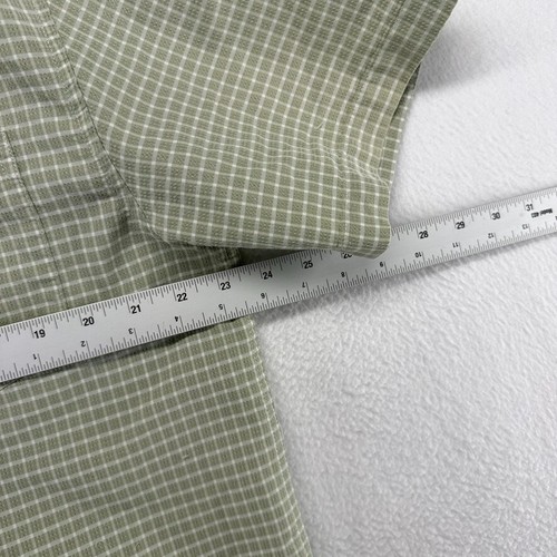 Vintage Unionbay Shirt men's large Green White Seer Sucker Check Boxy Surfer y2k - Picture 6 of 10