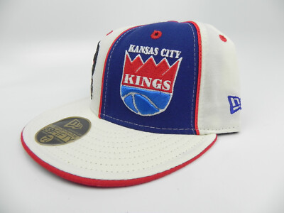 KANSAS CITY KINGS NEW ERA PINWHEEL RETRO VTG WOOL FITTED 7 1/4