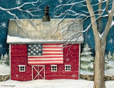 Lang Patriotic Holiday Christmas Cards   Susan Winget Art [New] 5-3/8 x 6-7/8
