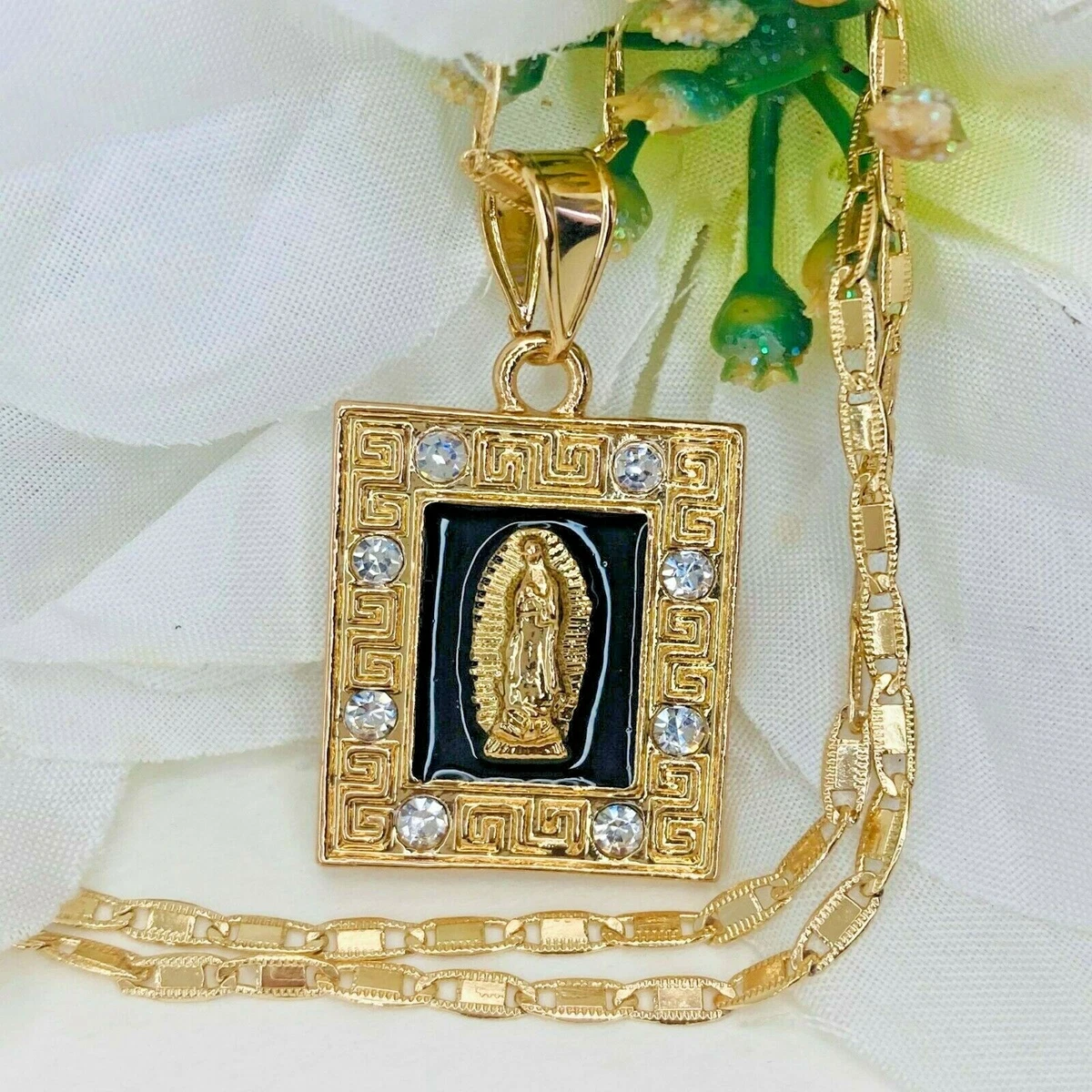 Lady of shop guadalupe gold necklace