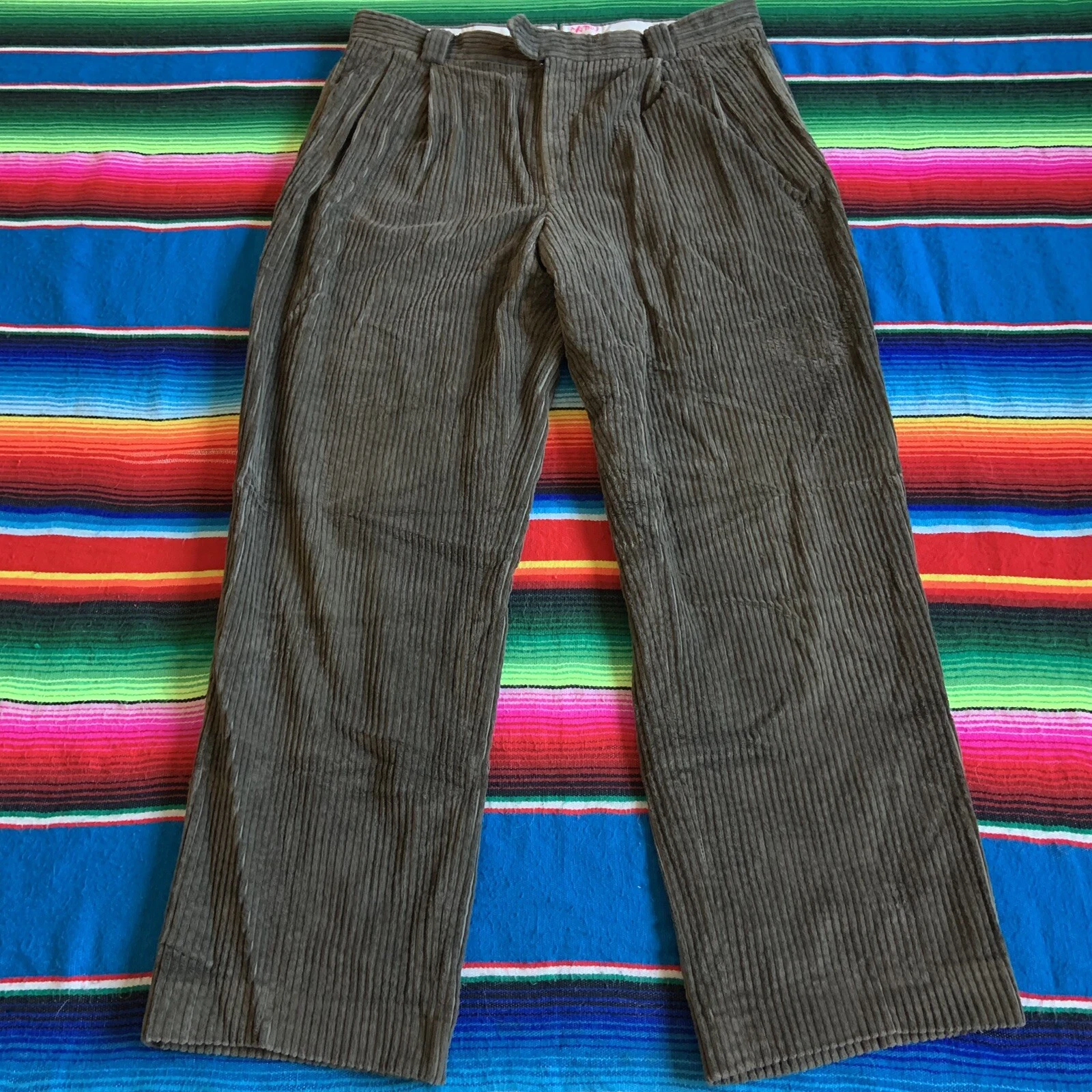 Pantaloni da uomo marroni Monsieur Givenchy velluto a coste taglia 36R