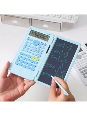 Foldable Scientific Calculator with Writing Tablet   Portable Multi-Function Cal
