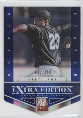 2012 Elite Extra Edition Status Blue Die-Cut 49/100 Trey Lang #78 0a1