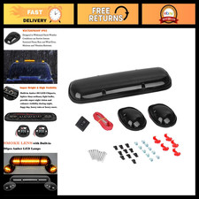 3pc Smoked Led Amber Cab Marker Lights For 02-07 Chevy Silverado Gmc Sierra