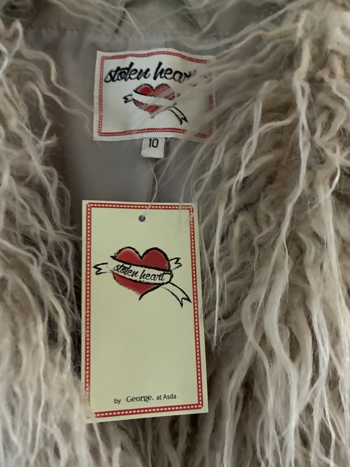 Hippy Boho Afghan Style Collar Waistcoat, Size 10, Faux Suede, George/ Asda BNWT - Image 3 of 4