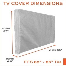 New Bozz Covers Outdoor TV cover - Warm Grey For 60-65 Inch Model Weatherproof