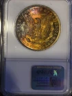 1885 O Morgan Silver Dollar NGC MS64 VIBRANT Rainbow Toning Frosty Cameo 64 PQ +