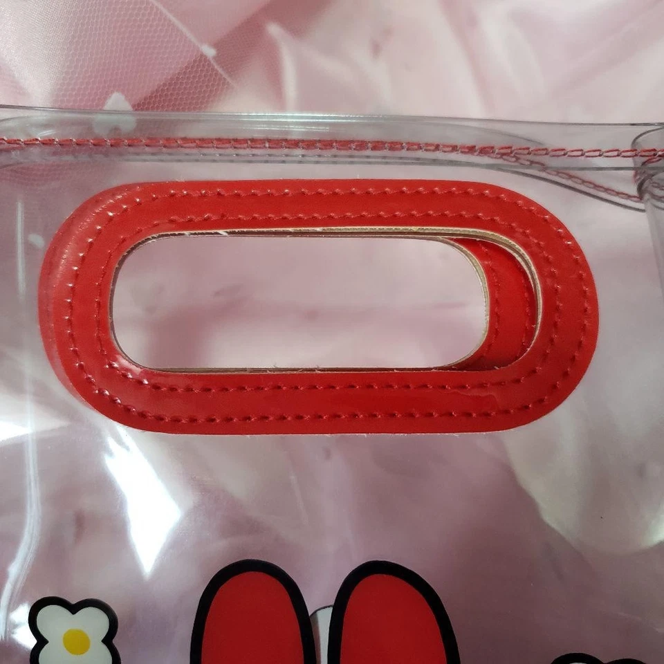 RARO 1997 Sin Usar Sanrio My Melody Bolso de Mano Transparente Hello Kitty Friends Descontinuar Foto 2 de 3