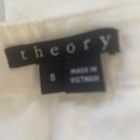THEORY crisp White 100% Linen Short pleated A line flattering short Skirt size 8 — photo 6