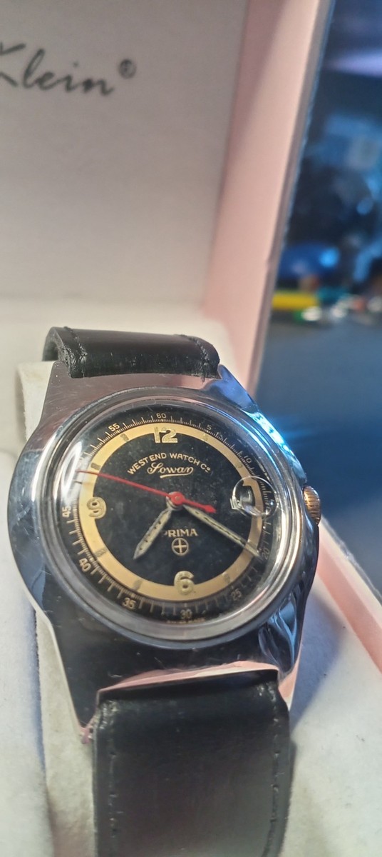 West End Watch Co Sowar Prima, early military, tropic leather
