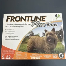 FRONTLINE Plus Dog for Small 5 to 22 Pounds Dogs - 6 Doses