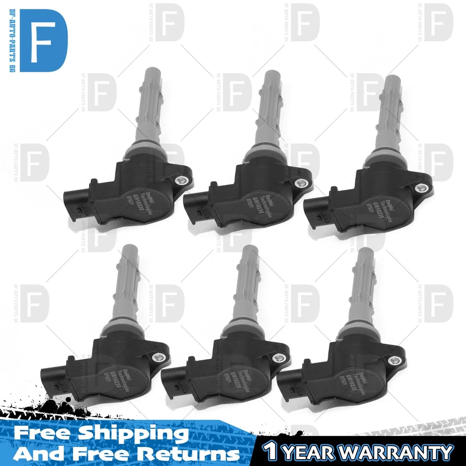 OEM Delphi Set of 6 Ignition Coils for Mercedes C280 C300 E280 E300 A2729060060 - Image 2 of 4