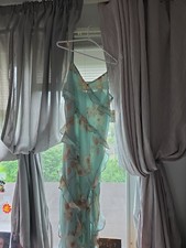 NEW A New Day Women's Tiered Ruffle Maxi Dress Mint Floral Size Large