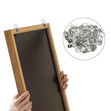 100Pcs/Set Durable Metal D Ring Picture Frame Hangers with Screws Accessories