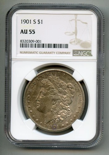 1901 S Morgan Silver Dollar NGC AU 55