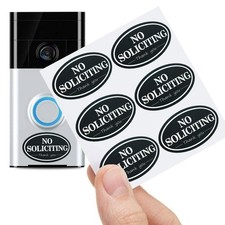Small No Soliciting Sign for House,6 Pcs No Soliciting Sign,with Glow in The