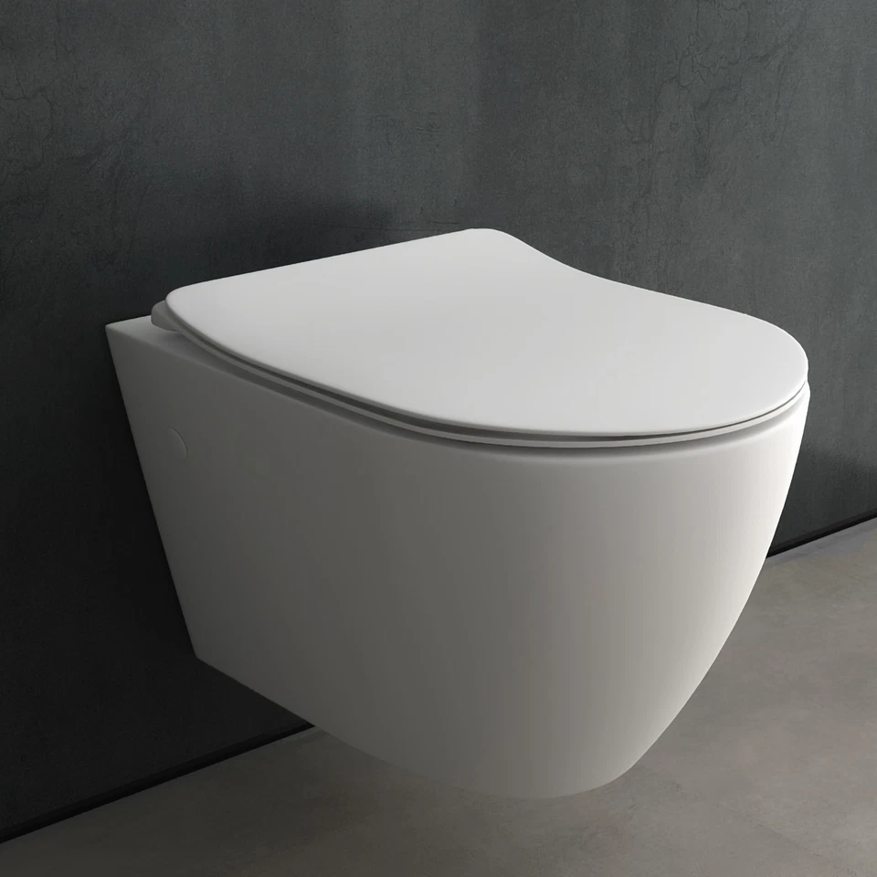 Spülrandloses Wand WC Hänge WC Set | Geberit Spülkasten Toiletten Komplett Sets  - Bild 2 von 4