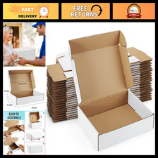 Small Shipping Boxes 9x6x2 inches - 25 Pack White Corrugated Mailers for Mailing