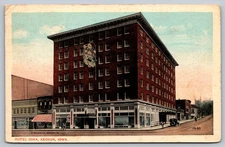 Vintage Hotel Iowa Keokuk Iowa Postcard 1917 H.M. Anschutz Pub