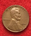 1941 1C - BN - Lincoln Cent - Wheat Penny - VF or better - No Mint Mark