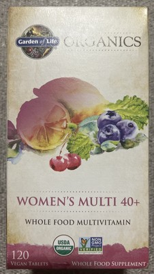 (New)Garden Of Life Organics Women's Multi 40+ Whole Food Supplement 120 Tablets