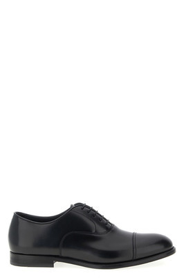 DOUCAL'S Black Fori Leather Lace Up Shoes New & Authentic