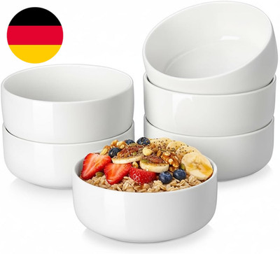 MALACASA Müslischalen 6Er Set, 640Ml Suppenschalen Porzellan Salatschüssel Set D