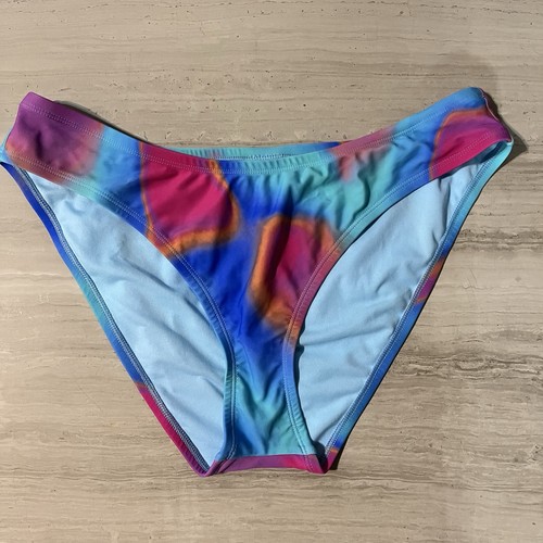 Wild Fable Bikini Bottom Blue Tie Dye X (16) Low Rise Cheeky High Leg - Picture 6 of 6
